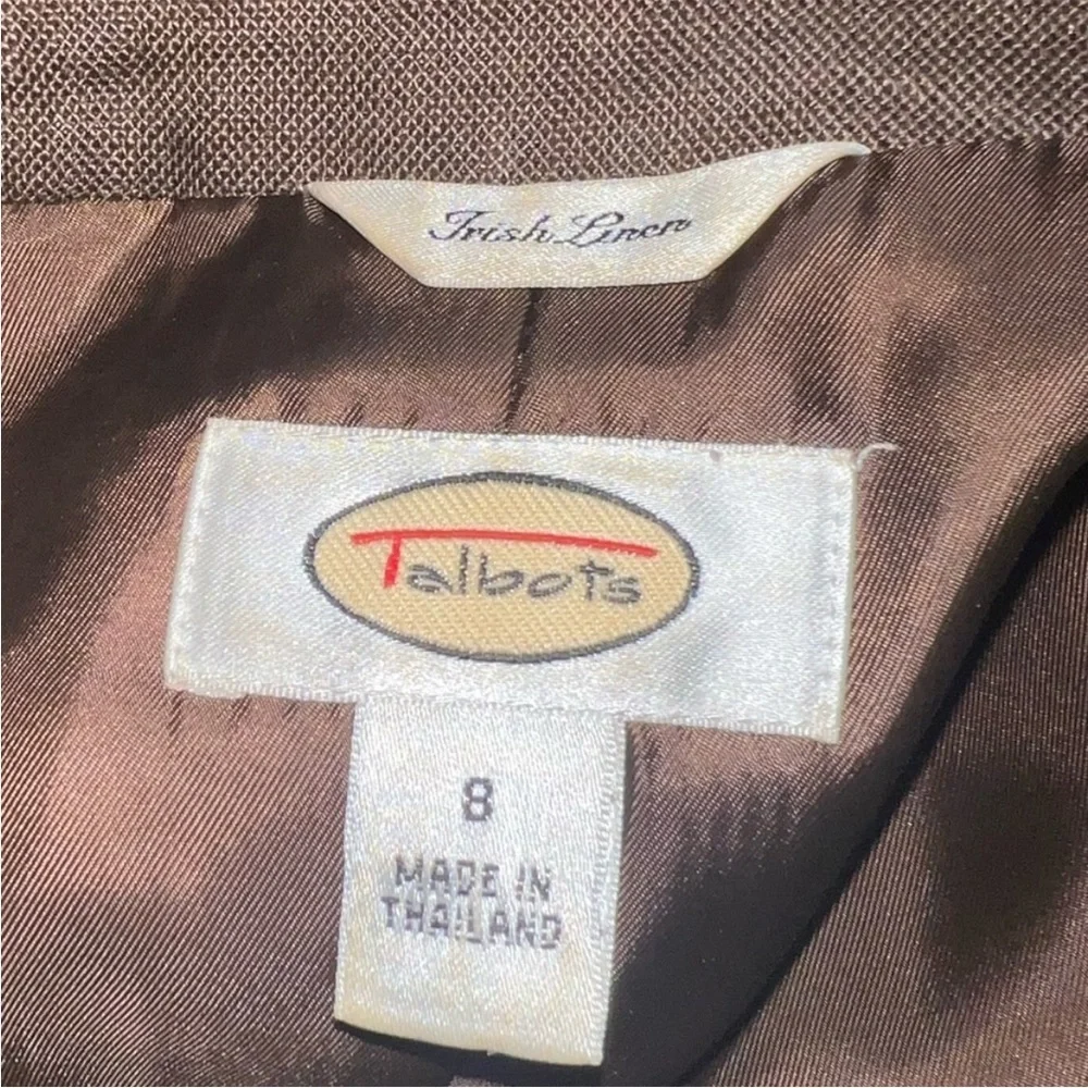 talbots- brown button up coat